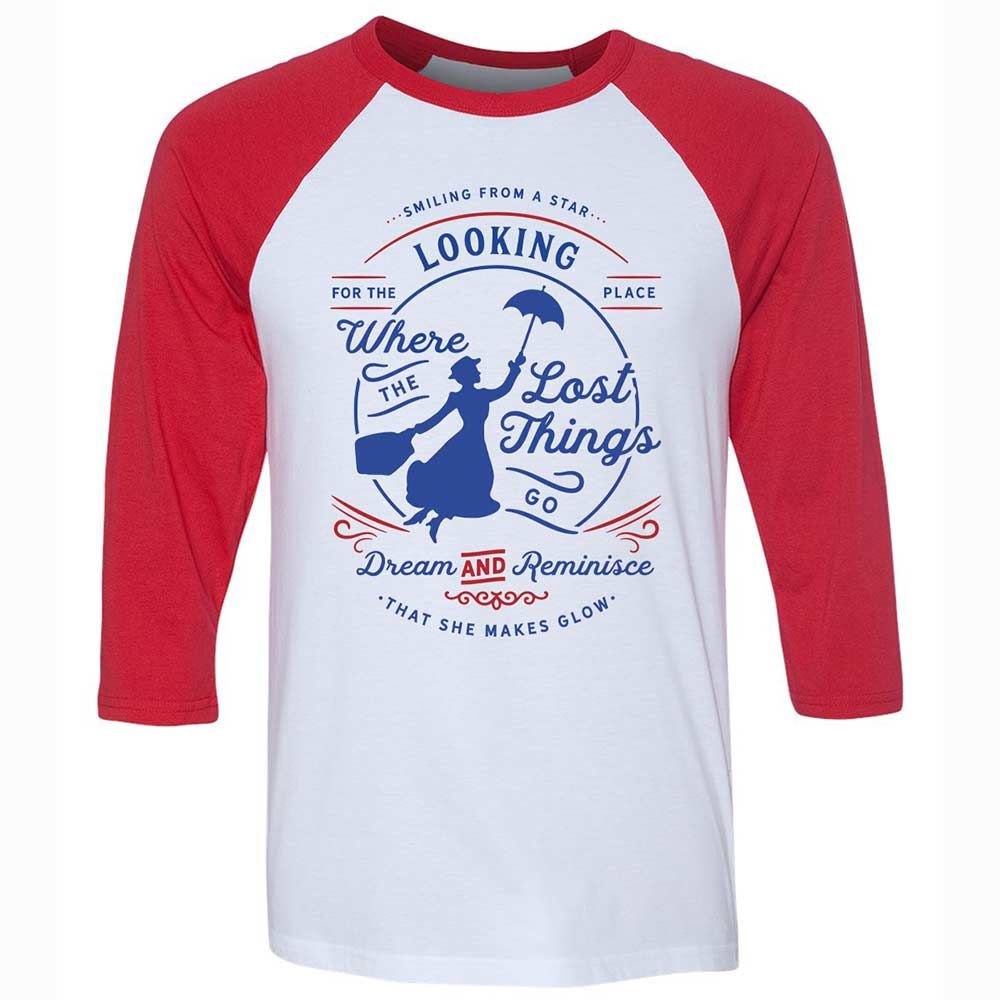 Unisex 3/4 Baseball Tee - 4FFJ1J7S - White/Red - 9