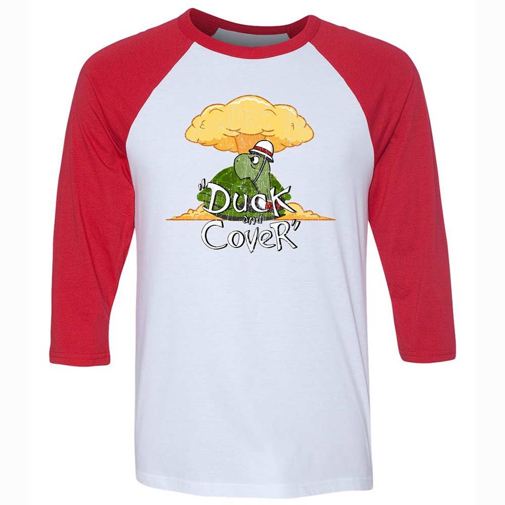 Unisex 3/4 Baseball Tee - H5ANZVNW - White/Red - 9