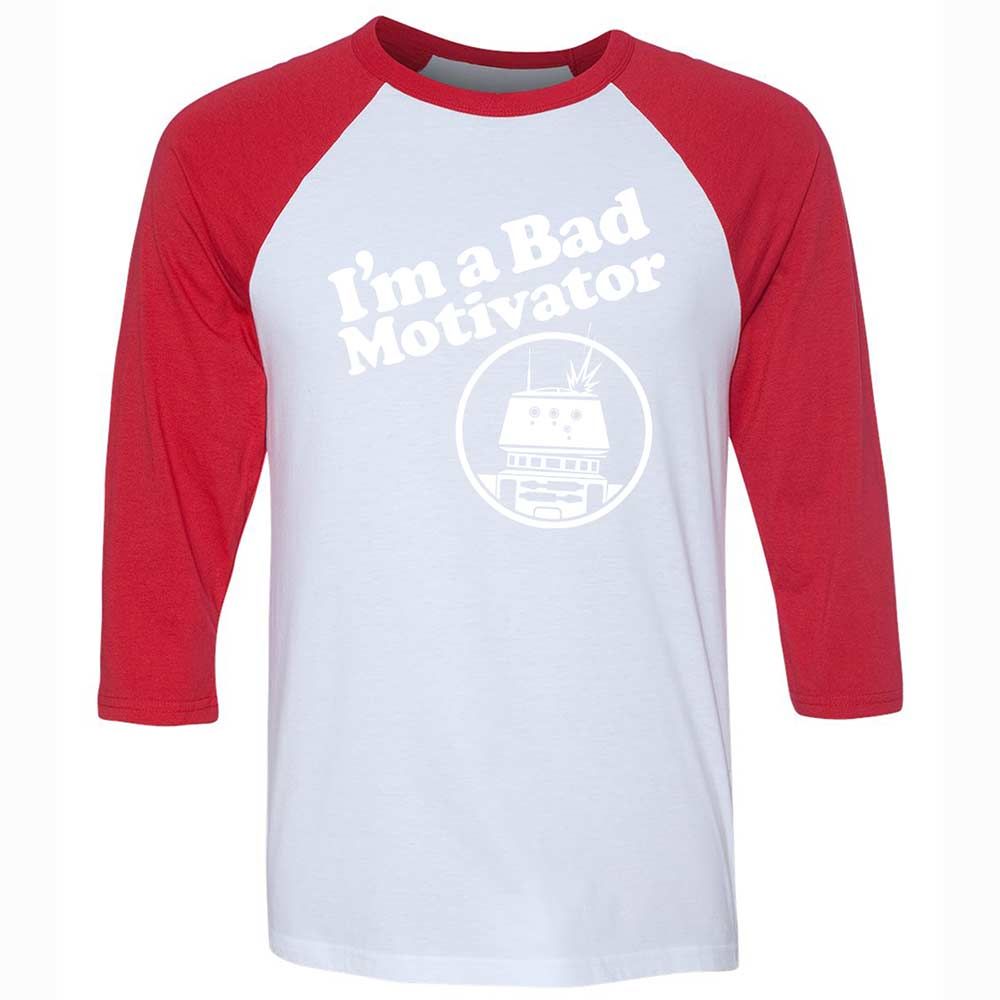 Unisex 3/4 Baseball Tee - CQR1UH5L - White/Red - 9