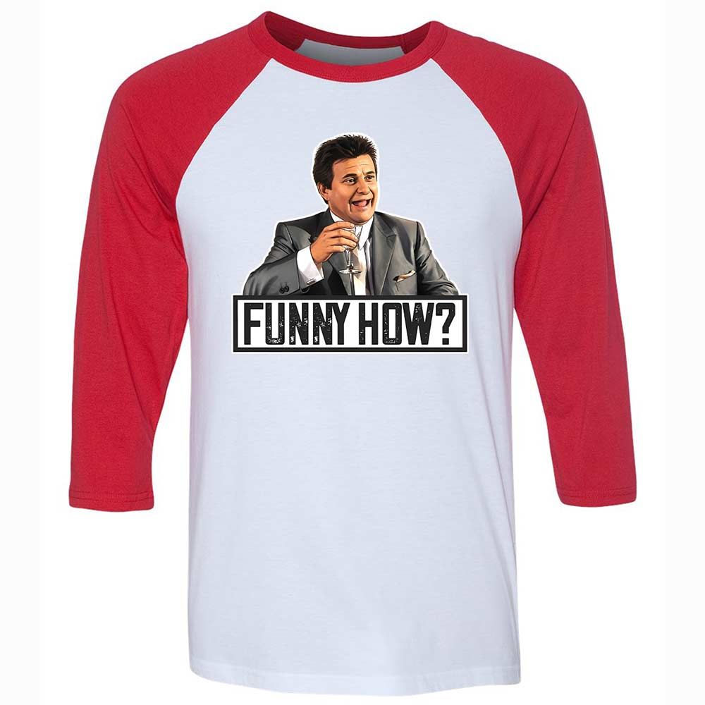 Unisex 3/4 Baseball Tee - 2HL9WL7V - White/Red - 9