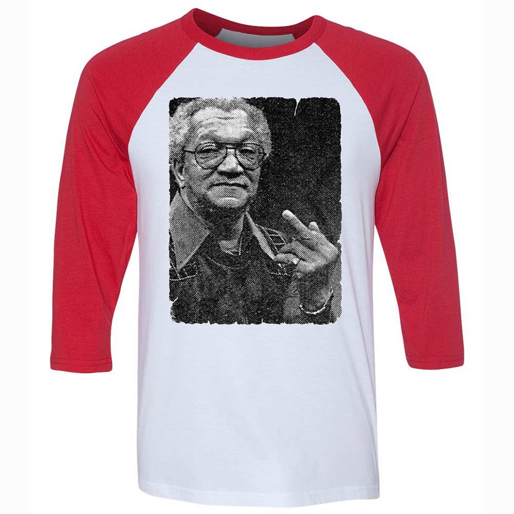 Unisex 3/4 Baseball Tee - DXFUH3DL - White/Red - 9