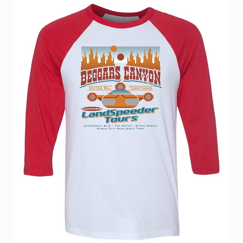 Unisex 3/4 Baseball Tee - RDATLYC8 - White/Red - 9