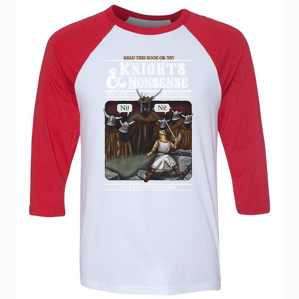 Unisex 3/4 Baseball Tee - FKNH67ZS - White/Red - 9