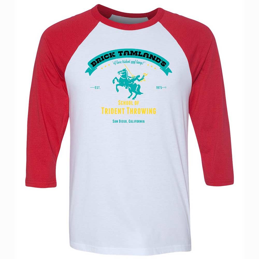 Unisex 3/4 Baseball Tee - V1DNRY2R - White/Red - 9