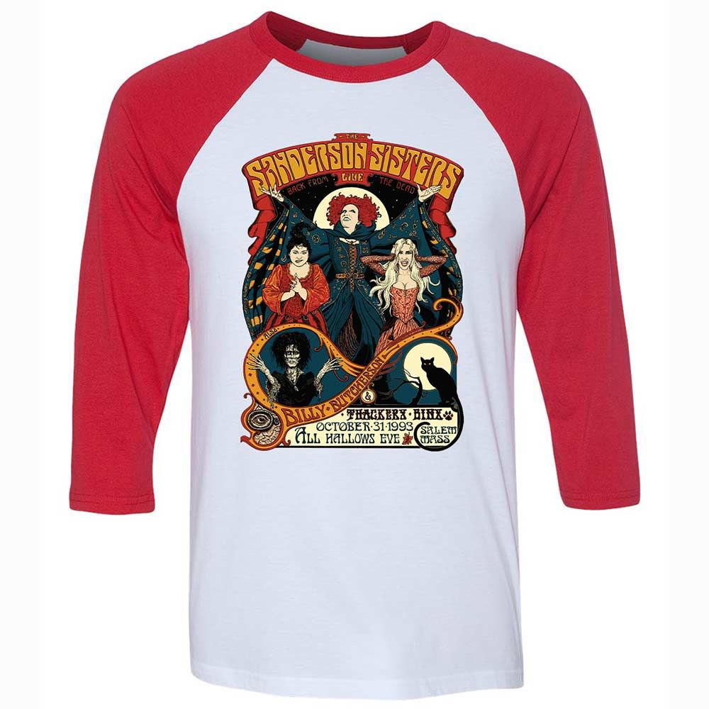 Unisex 3/4 Baseball Tee - XNDSSZ83 - White/Red - 9