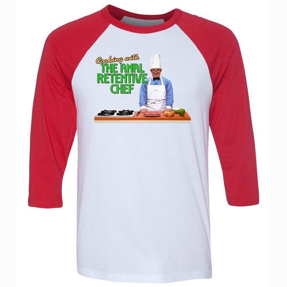 Unisex 3/4 Baseball Tee - CRW45KVQ - White/Red - 9