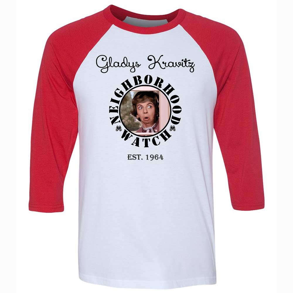 Unisex 3/4 Baseball Tee - BFB6C4VQ - White/Red - 9