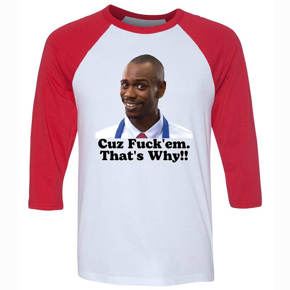 Unisex 3/4 Baseball Tee - VR6J5R3J - White/Red - 9