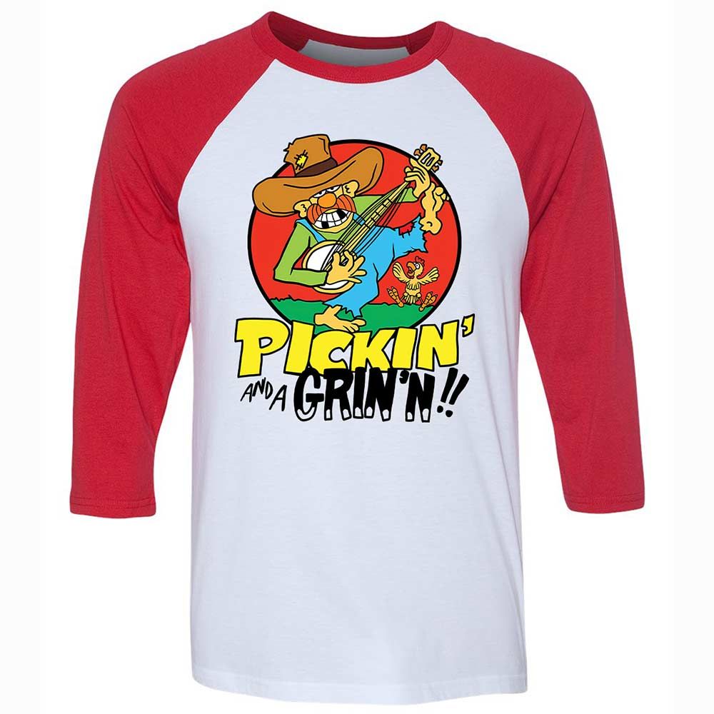 Pickin' and a Grinnin - White/Red - 9
