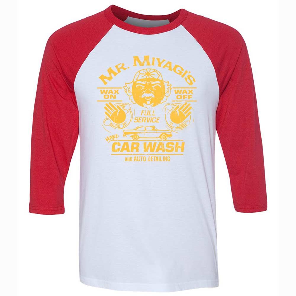 Unisex 3/4 Baseball Tee - F46QS4FQ - White/Red - 9
