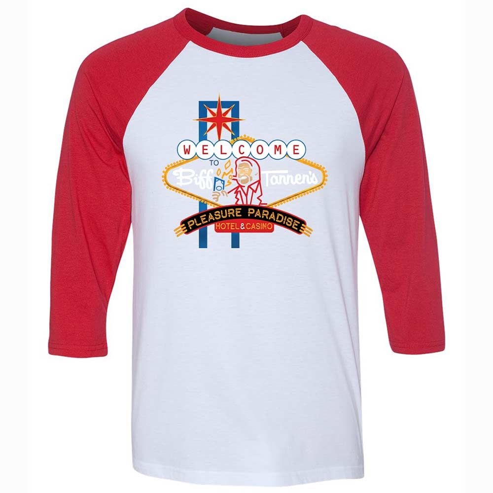 Unisex 3/4 Baseball Tee - QRGU3J8T - White/Red - 9