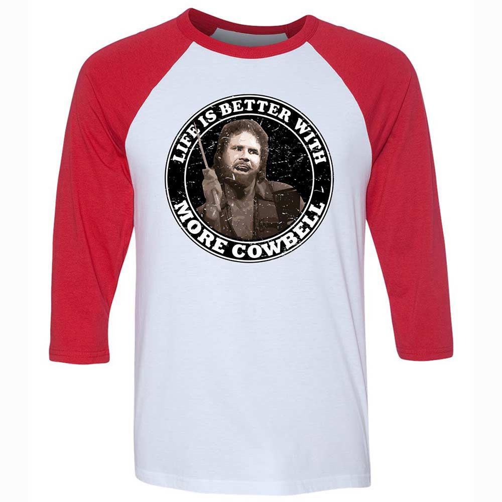 Unisex 3/4 Baseball Tee - WVSY4ZZ3 - White/Red - 9