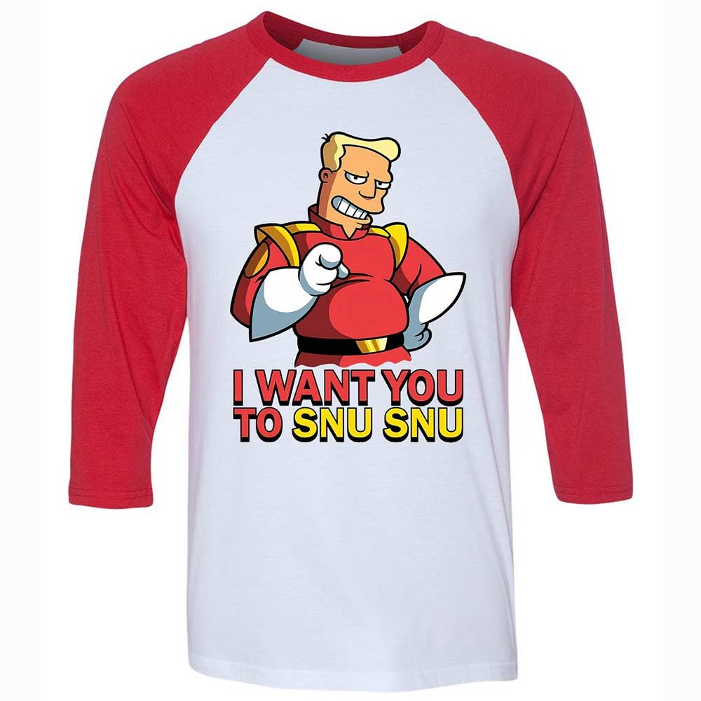 Unisex 3/4 Baseball Tee - 4DF2JRDJ - White/Red - 9