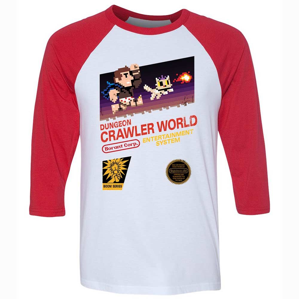 Unisex 3/4 Baseball Tee - BFQV8UXM - White/Red - 9