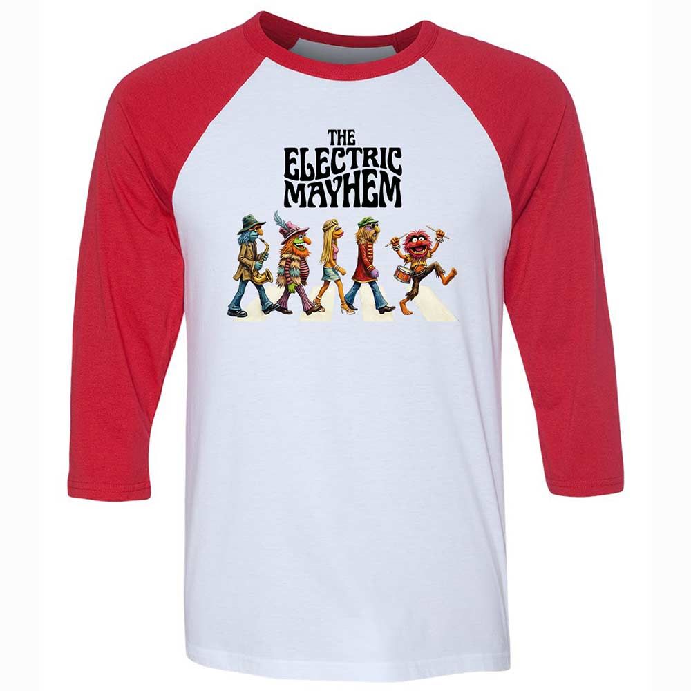 Unisex 3/4 Baseball Tee - 6M6W1B43 - White/Red - 9