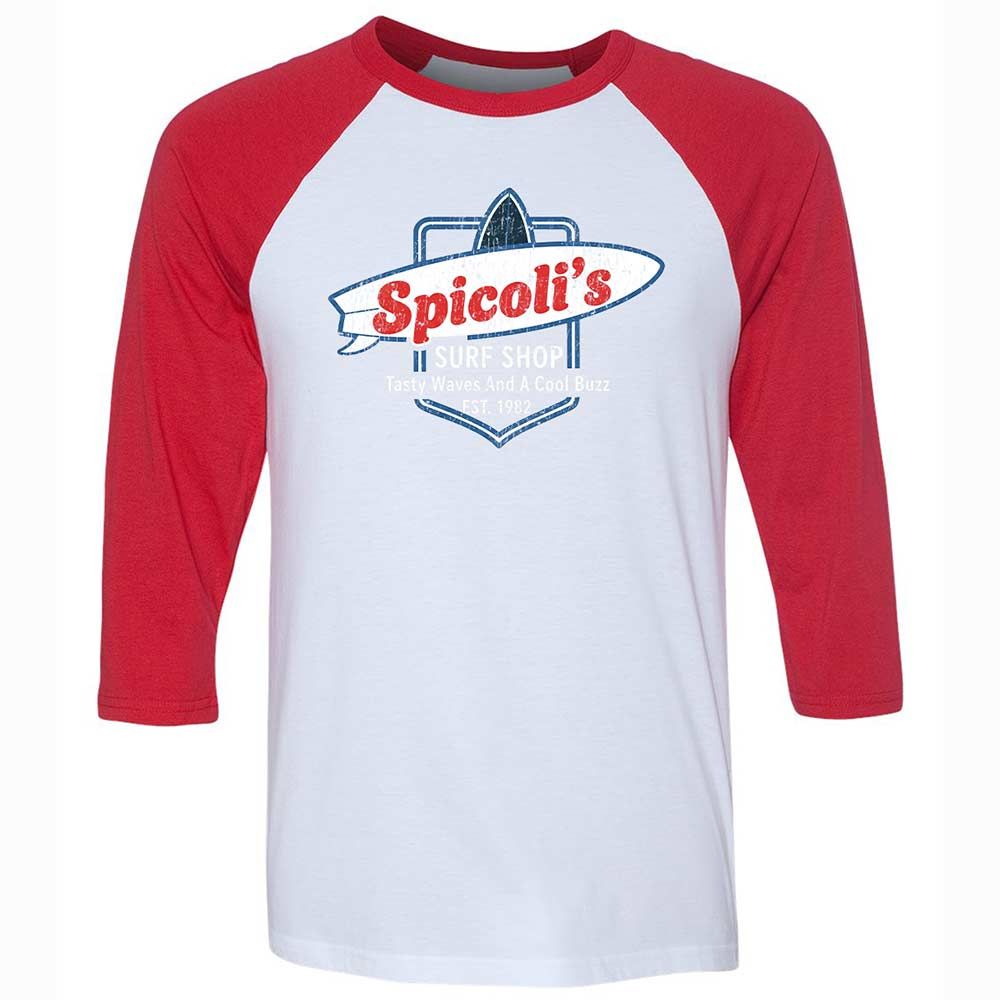Unisex 3/4 Baseball Tee - SKS4PZQK - White/Red - 9