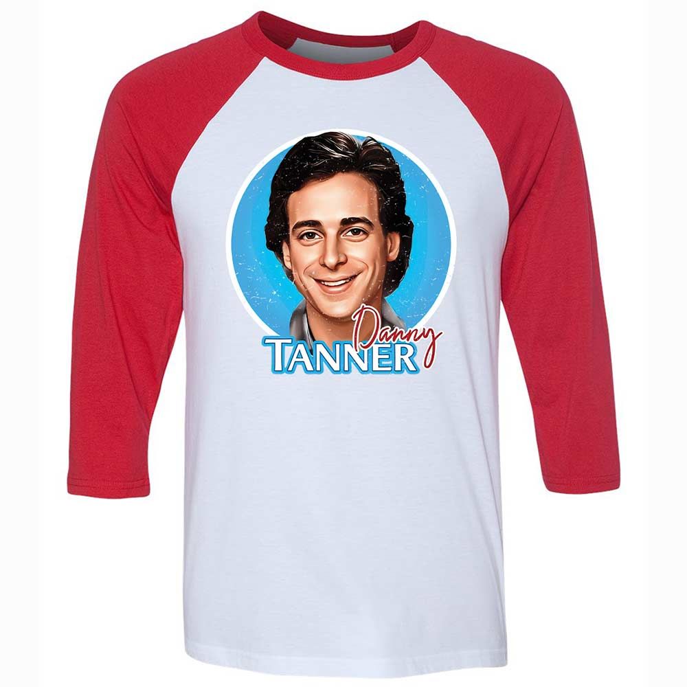 Unisex 3/4 Baseball Tee - BMTS9UV5 - White/Red - 9