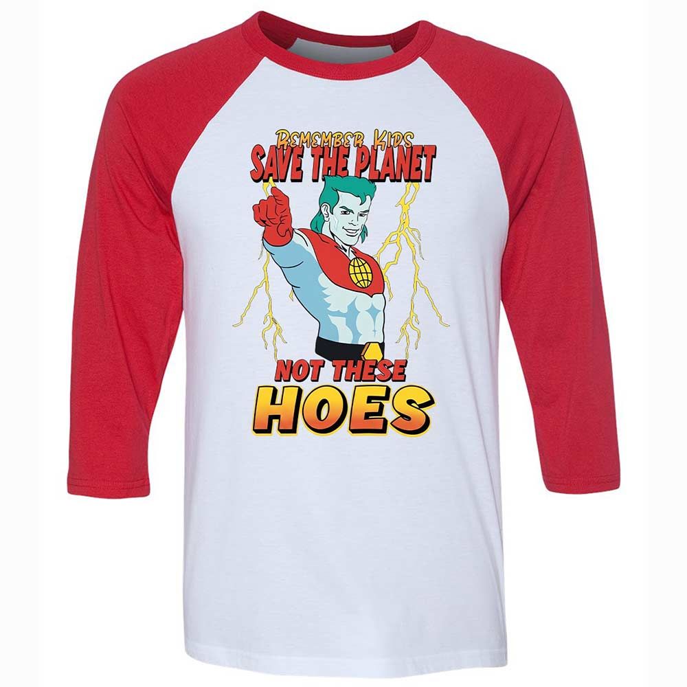 Unisex 3/4 Baseball Tee - HC8DVHZ2 - White/Red - 9