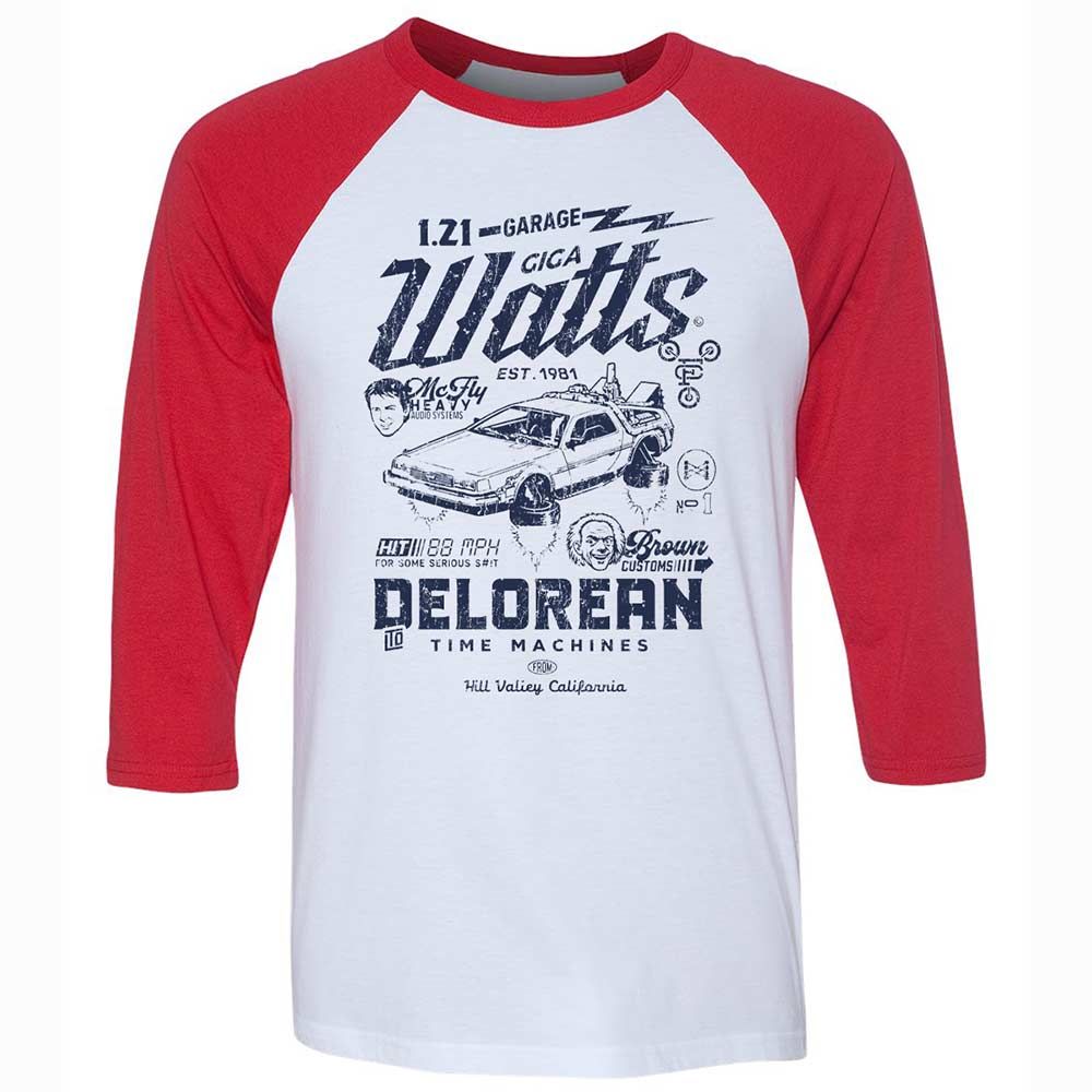 Unisex 3/4 Baseball Tee - ZZHL6CL8 - White/Red - 9