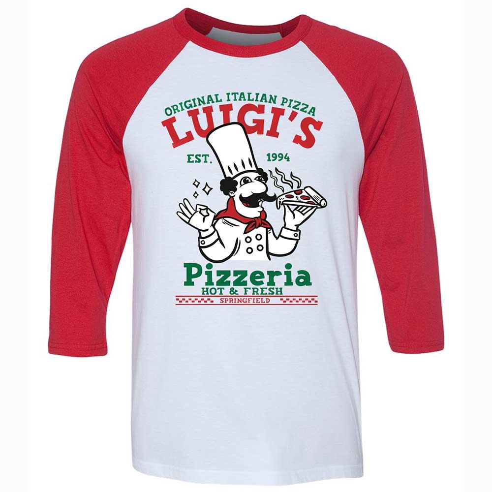 Unisex 3/4 Baseball Tee - WJ264AFE - White/Red - 9