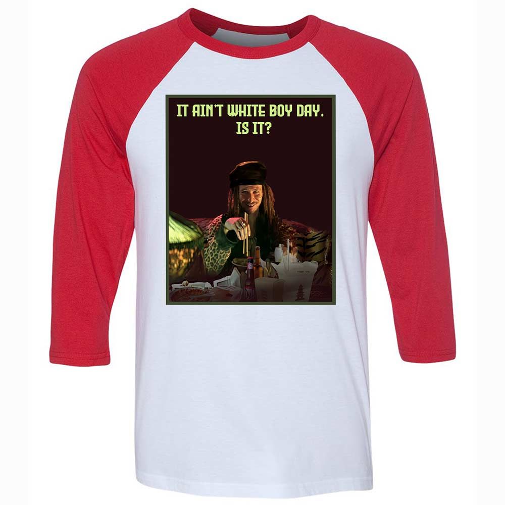 Unisex 3/4 Baseball Tee - ZS1YP7UP - White/Red - 9