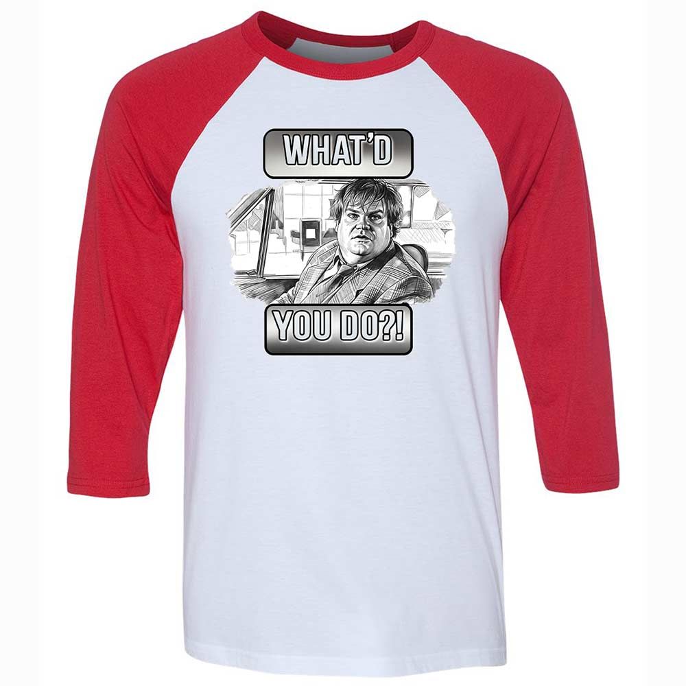 Unisex 3/4 Baseball Tee - G4ECGWT4 - White/Red - 9