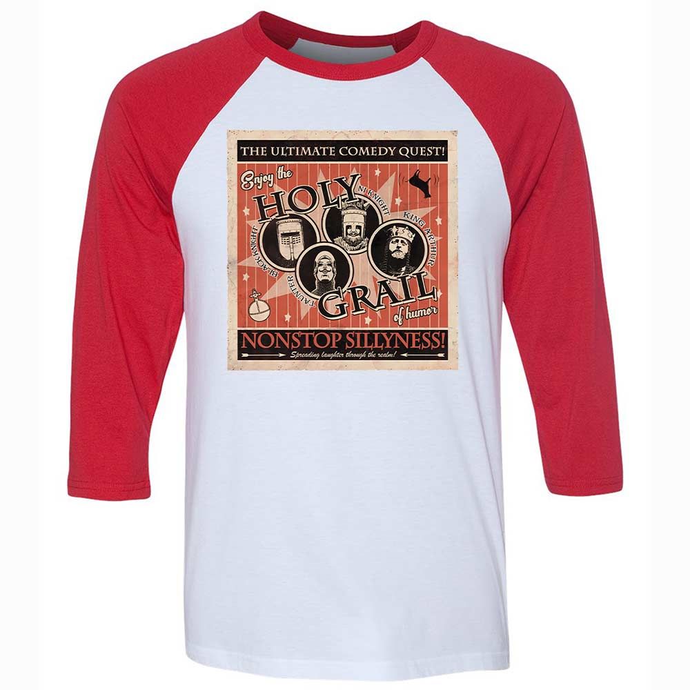 Unisex 3/4 Baseball Tee - TZJ1AZGH - White/Red - 9