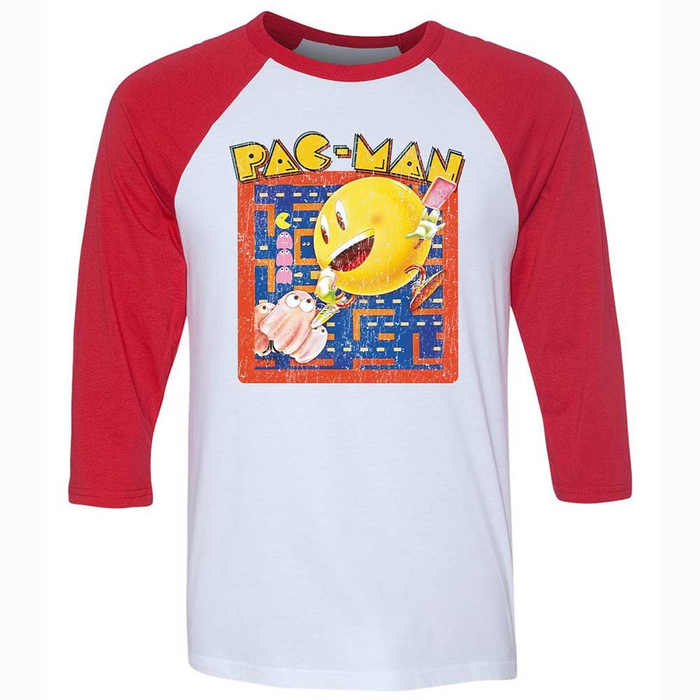 Unisex 3/4 Baseball Tee - 8XQQW4B5 - White/Red - 9