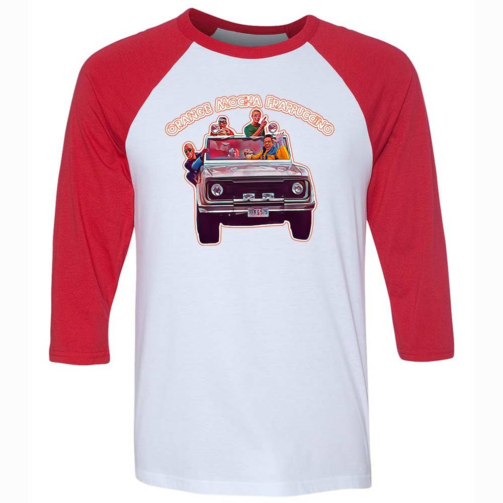 Unisex 3/4 Baseball Tee - XN5QEK4H - White/Red - 9