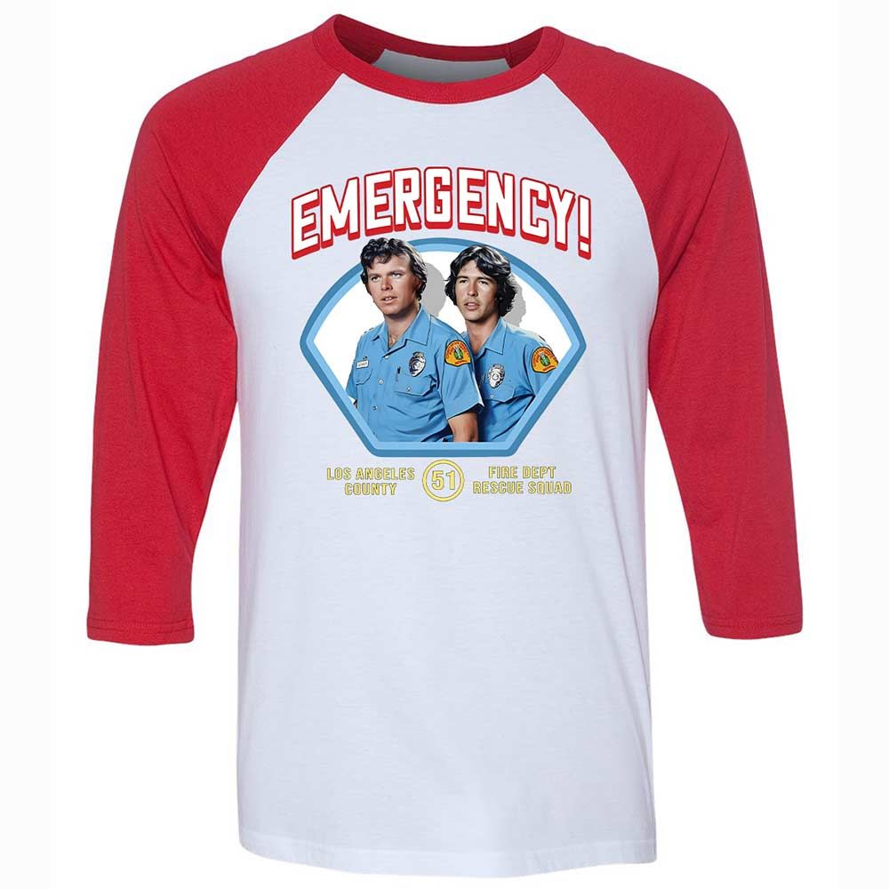 Unisex 3/4 Baseball Tee - A4D5F7PS - White/Red - 9